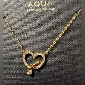 AQUA "MOM" STERLING SILVER NECKLACE